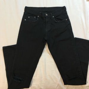 Knee slit carmar jeans